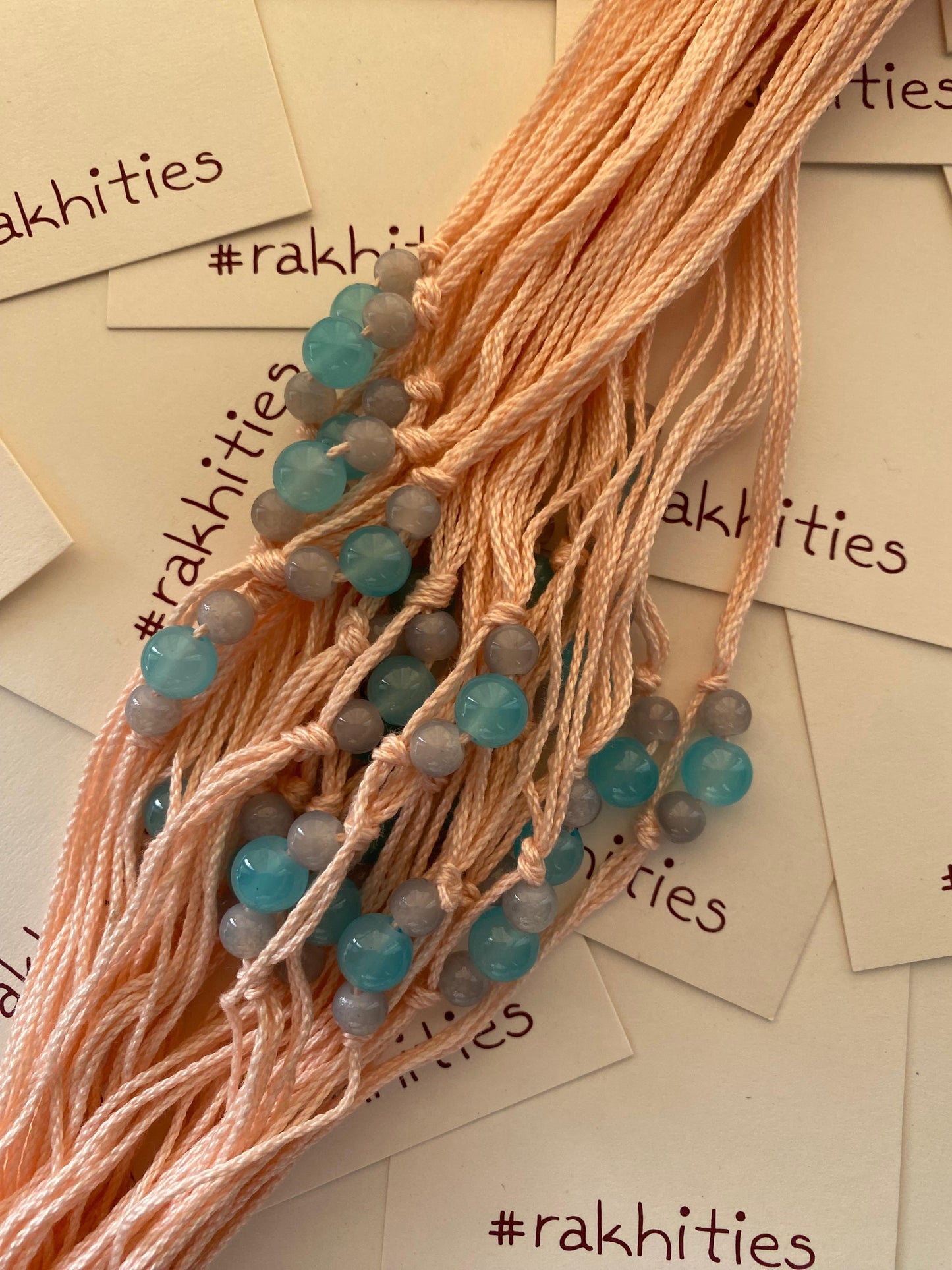 Cotton Candy Bead Rakhi