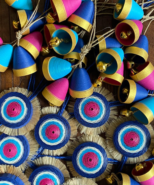 Denim Quilled Rakhi and Lumba